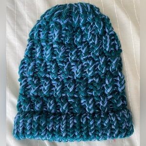 Handmade Beanie Teal and Blue